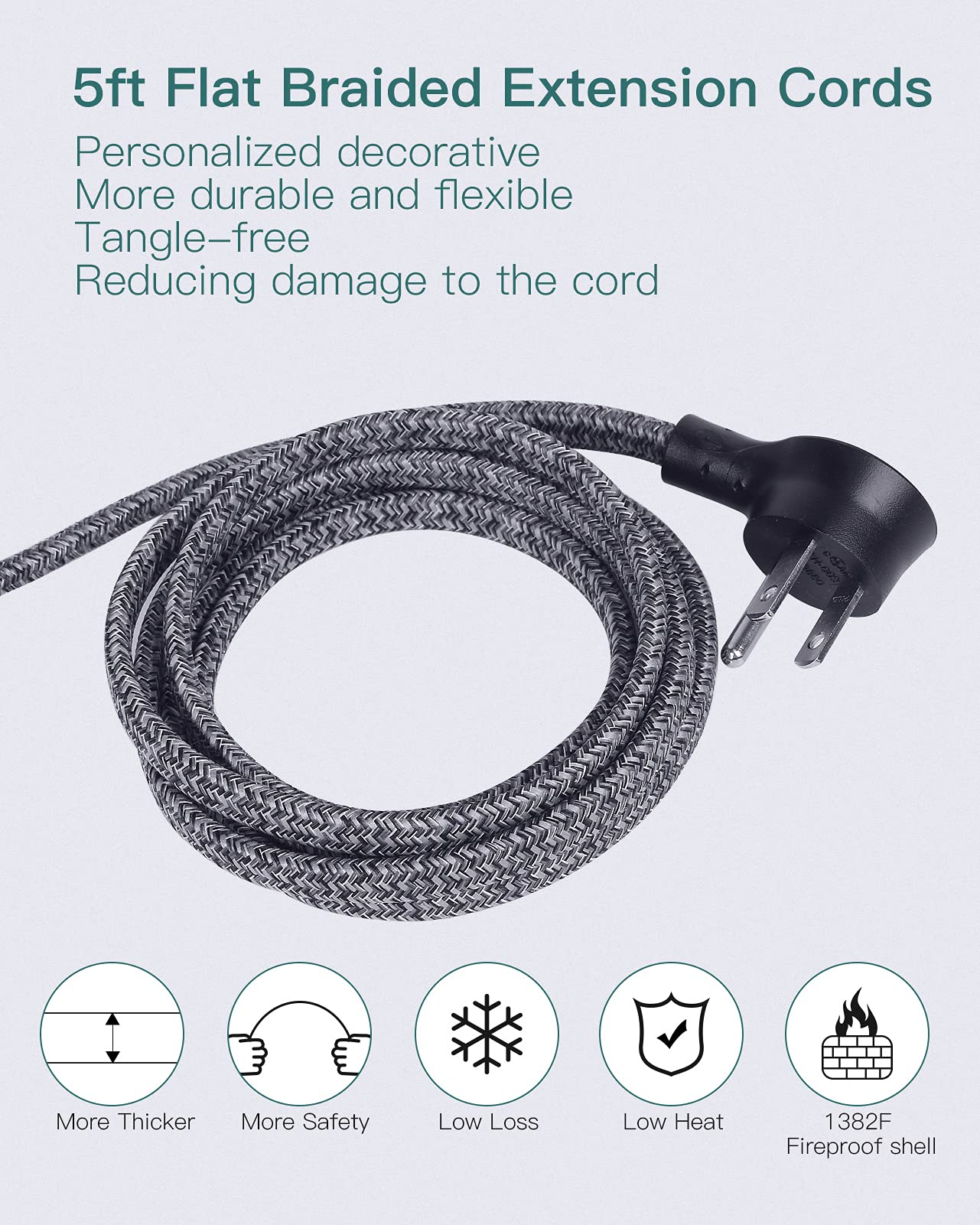 Addtam Power Strip with 3 USB Ports
