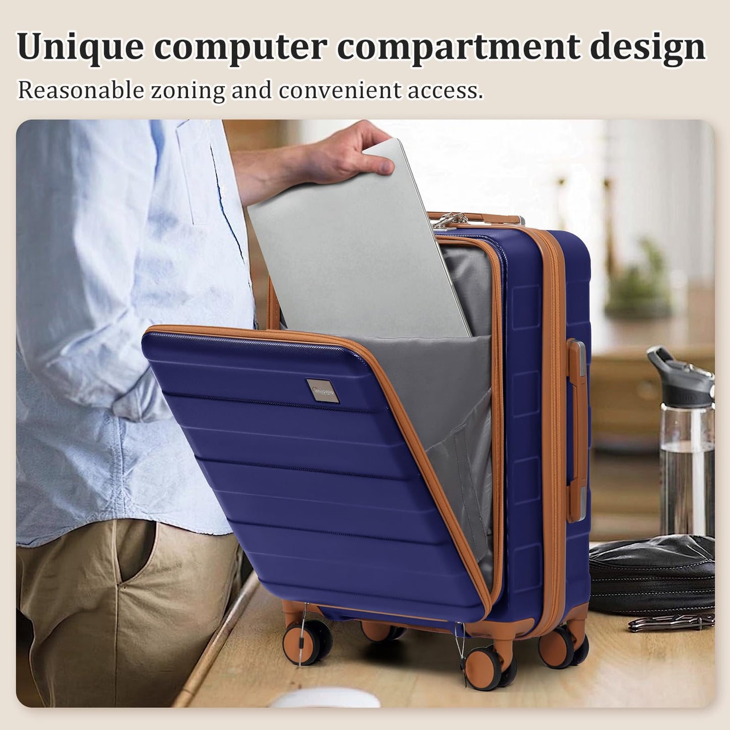 imiomo 20 Inch Hard Shell Carry On Luggage