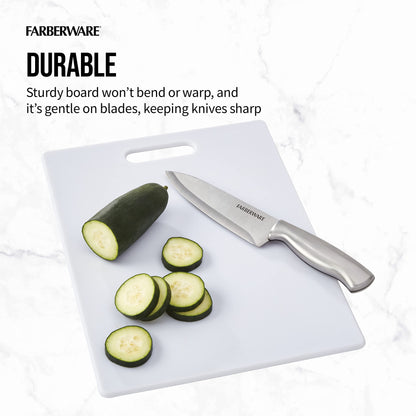 Farberware Large Plastic Cutting Board with Handle