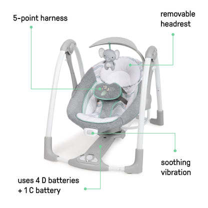 Ingenuity 2-in-1 Portable Baby Swing & Seat