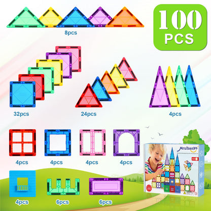 100 PCS Magnetic Building Blocks Set for Kids