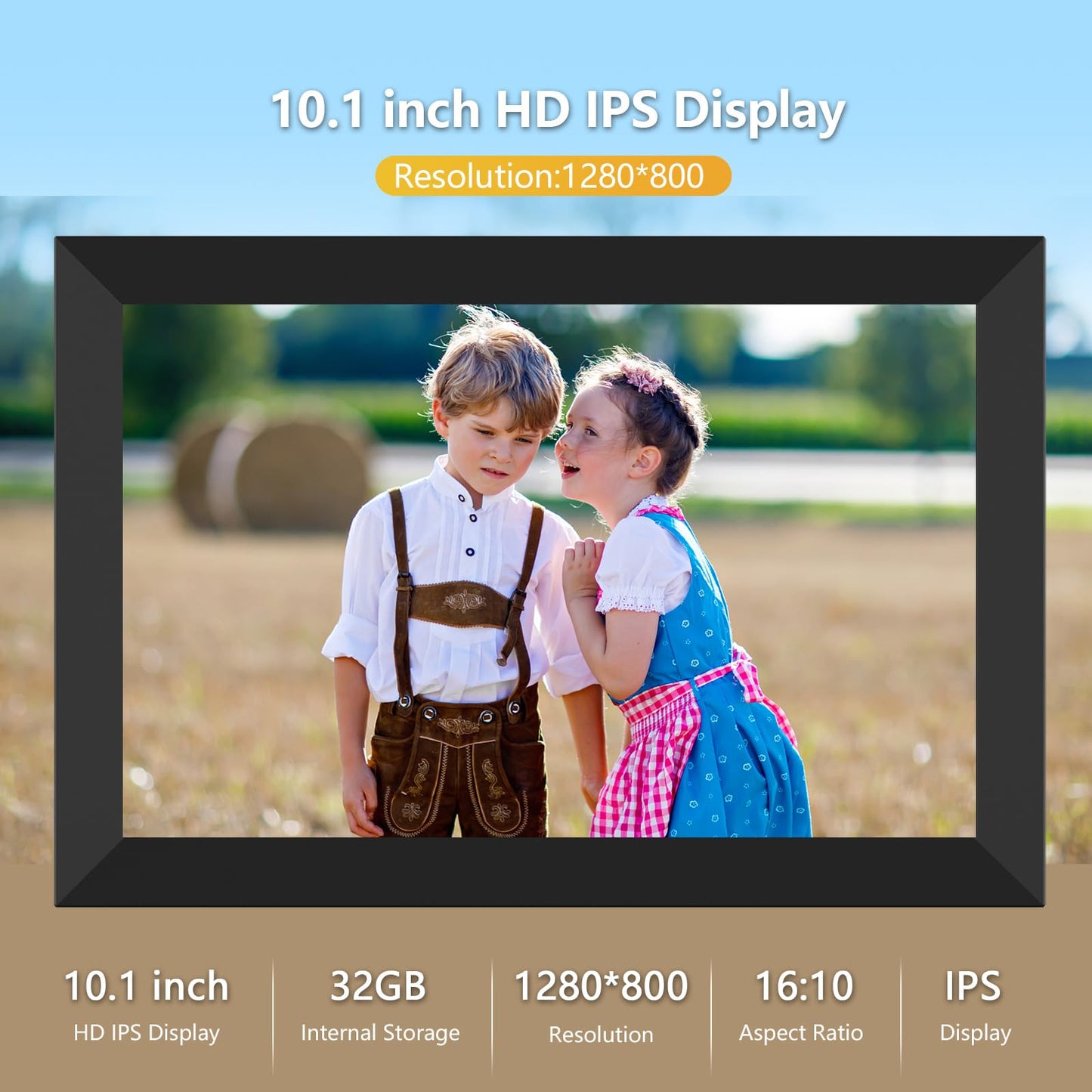 FRAMEO WiFi Digital Photo Frame 10.1 Inch
