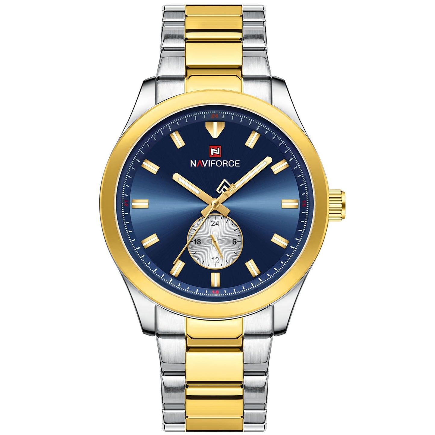 NAVIFORCE Waterproof Stainless Steel Quartz Watch for Men