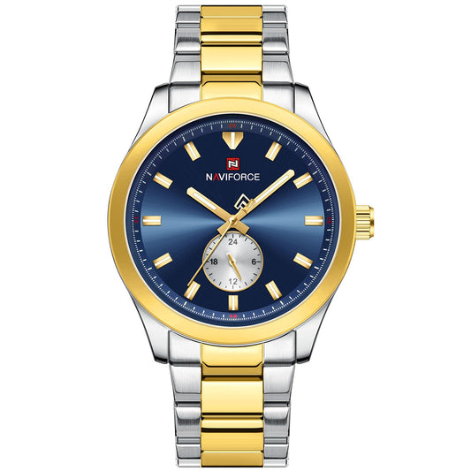 NAVIFORCE Waterproof Stainless Steel Quartz Watch for Men