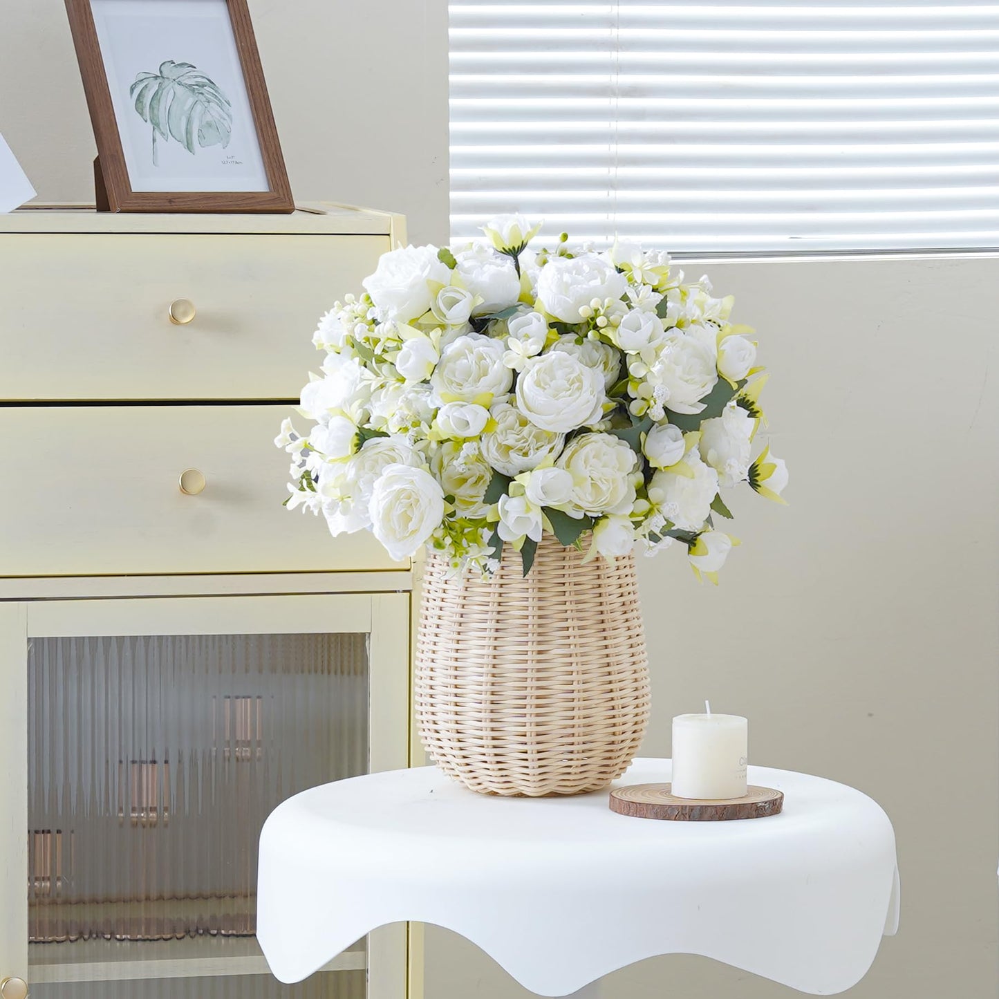 12 Pack Artificial Peony Flowers for Home Decor