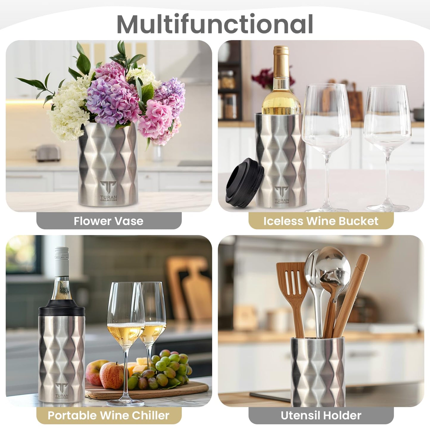 Portable Insulated Wine Chiller for 750ml Bottles