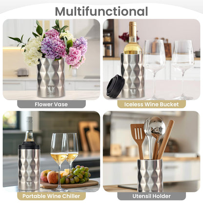 Portable Insulated Wine Chiller for 750ml Bottles