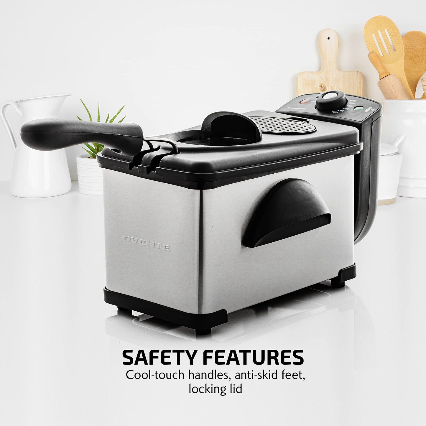 OVENTE 2L Electric Deep Fryer with Filter