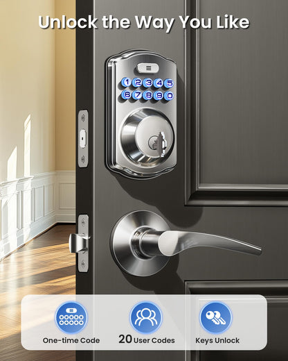 Veise Keyless Electronic Door Lock with Handles