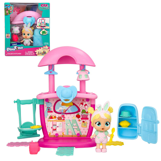 Cry Babies Chloe's Kitchen Playset with Doll & Accessories