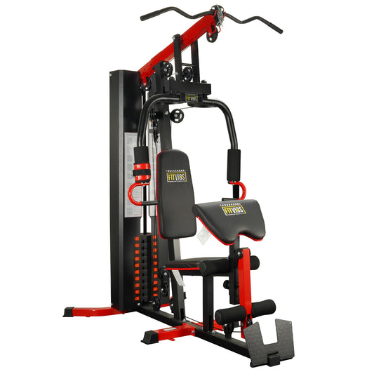Fitvids Multifunctional Home Gym Equipment with 122.5 lbs Weight Stack