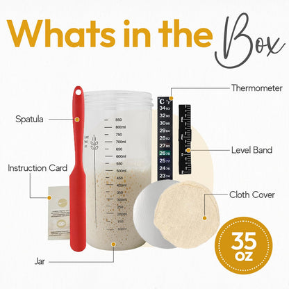 Sourdough Starter Kit with Jar and Accessories
