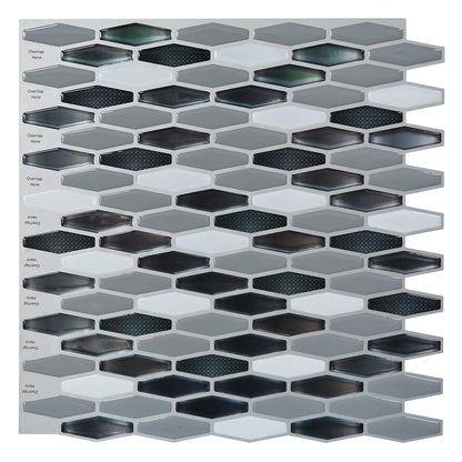 Art3d Black/White Marble Wall Panel Pack of 6