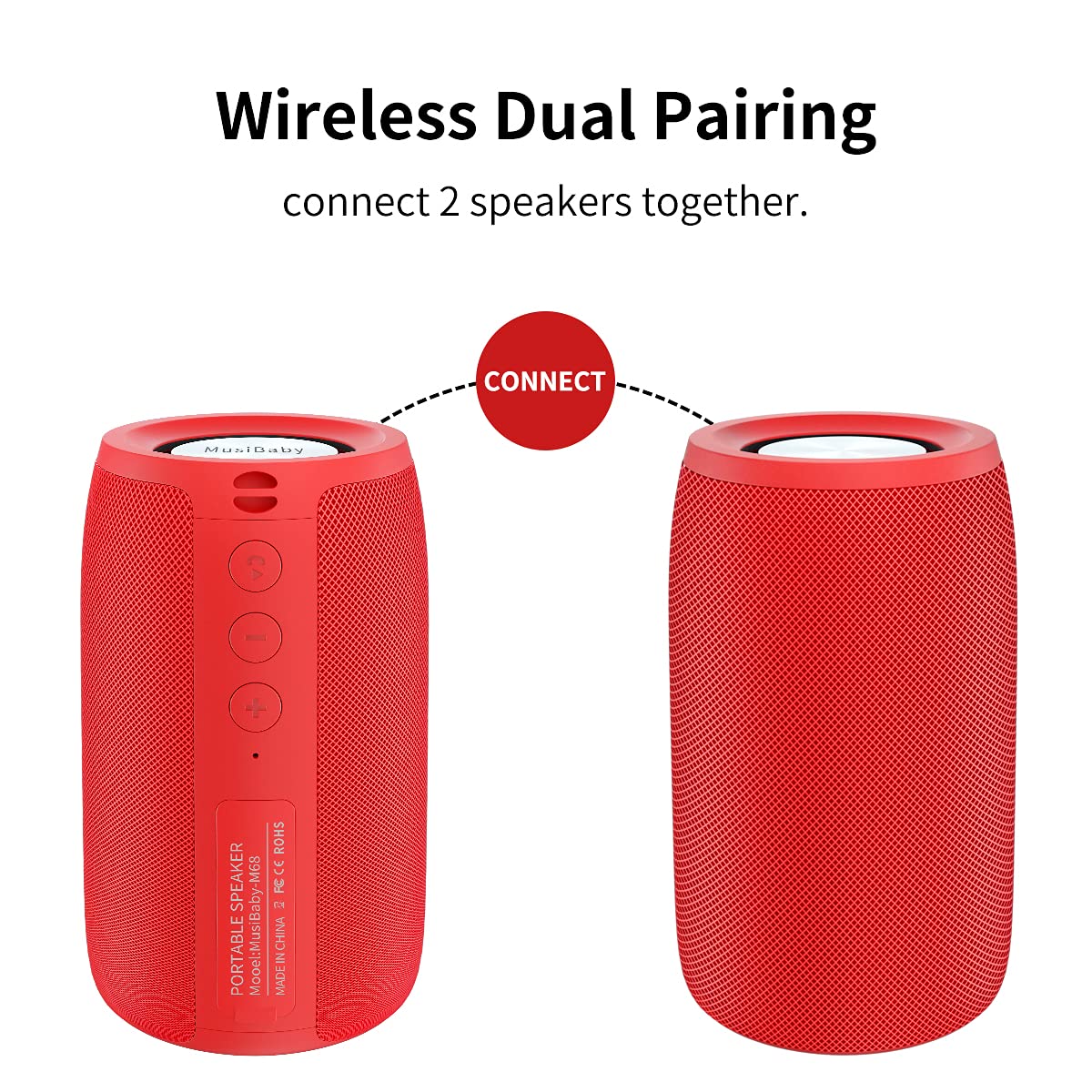 Portable Waterproof Bluetooth Speaker with 24H Playtime