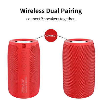 Portable Waterproof Bluetooth Speaker with 24H Playtime