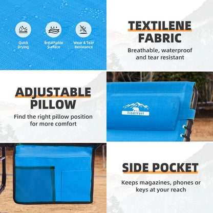 5-Position Folding Chaise Lounge Chair for Patio