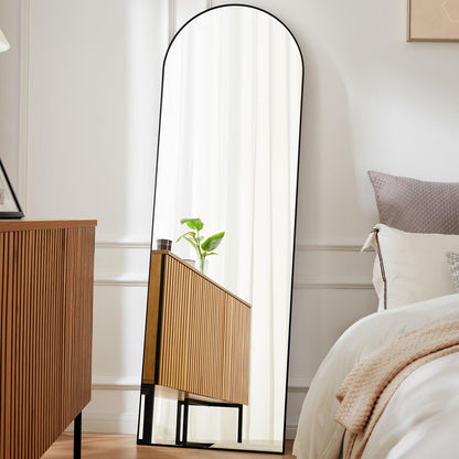Full Length Arched Floor Mirror with Stand