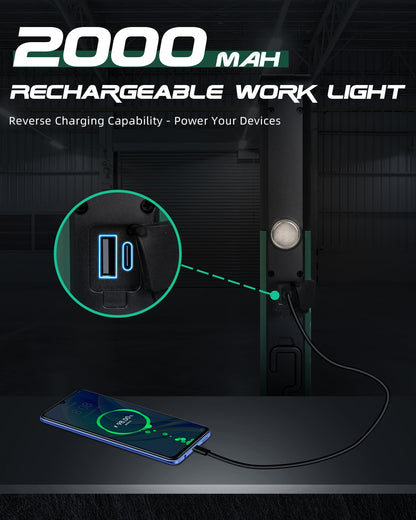 Rechargeable Magnetic LED Work Light by HOODINK