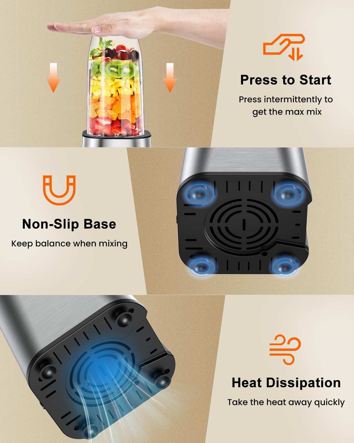 900W Personal Blender for Smoothies and Shakes