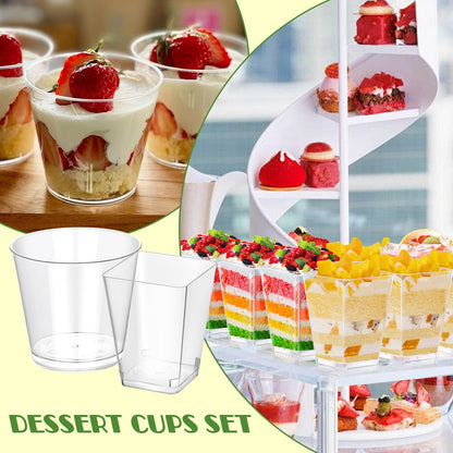 5oz Clear Plastic Dessert Cups, 300 Packs