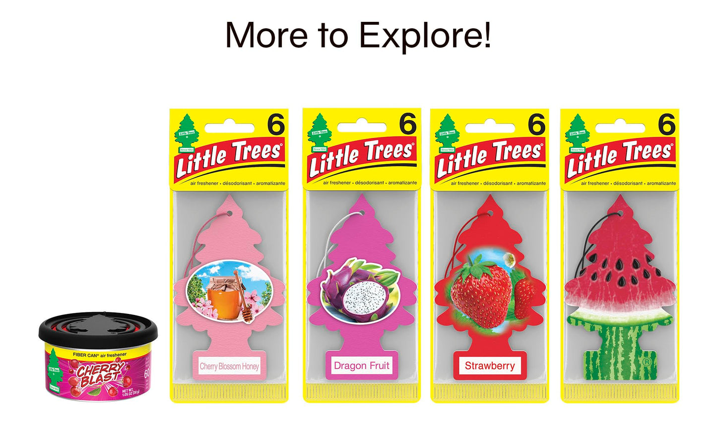 LITTLE TREES Air Fresheners Car Air Freshener. Hanging Tree Provides Long Lasting Scent for Auto or Home. Wild Cherry, 24 Air Fresheners