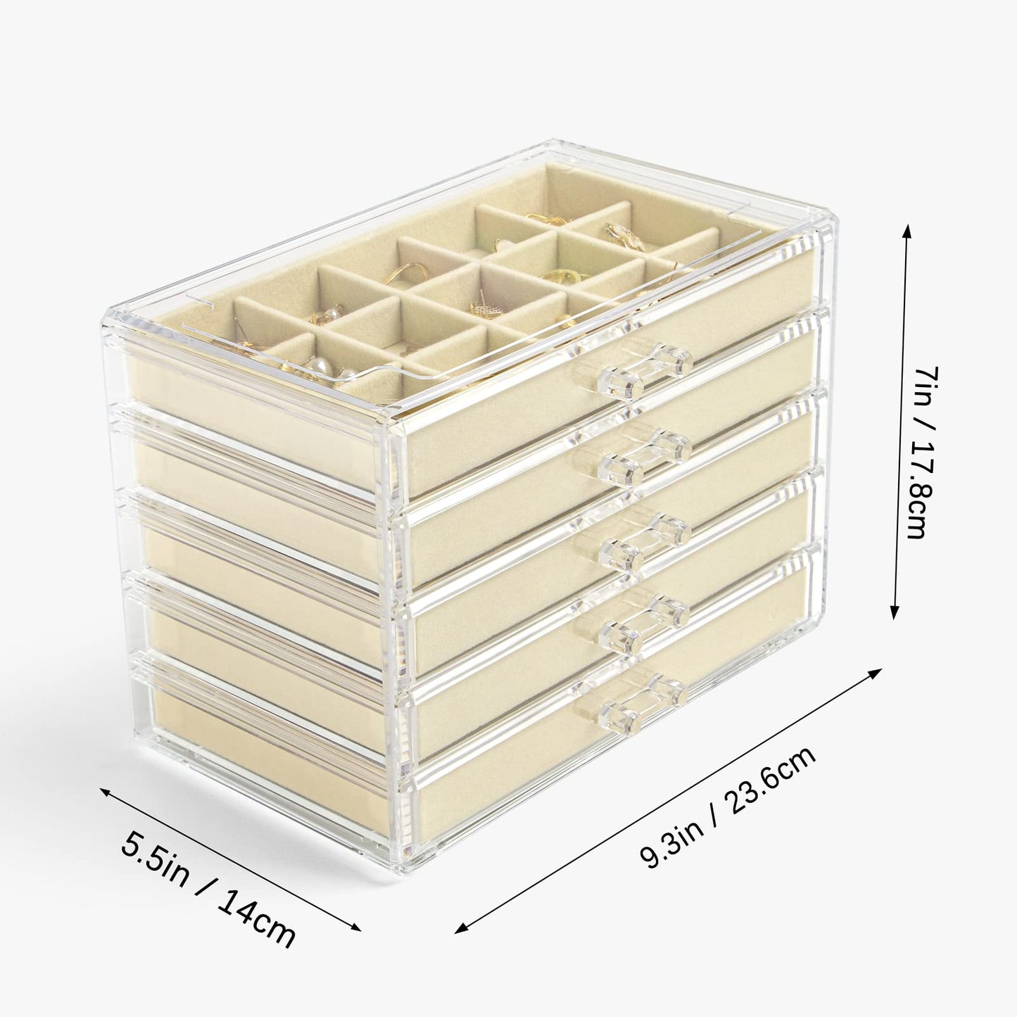 KAMIER Clear Jewelry Organizer with 20 Bags