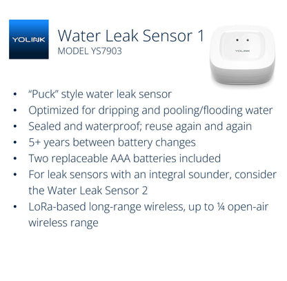 YoLink Smart Home Hub & Leak Sensor 4-Pack