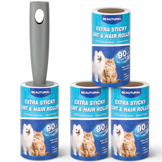 360 Sheets BEAUTURAL Extra Sticky Lint Roller