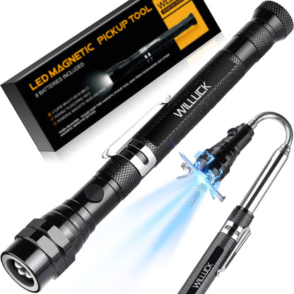 Magnetic Pickup Tool with LED Lights for Men