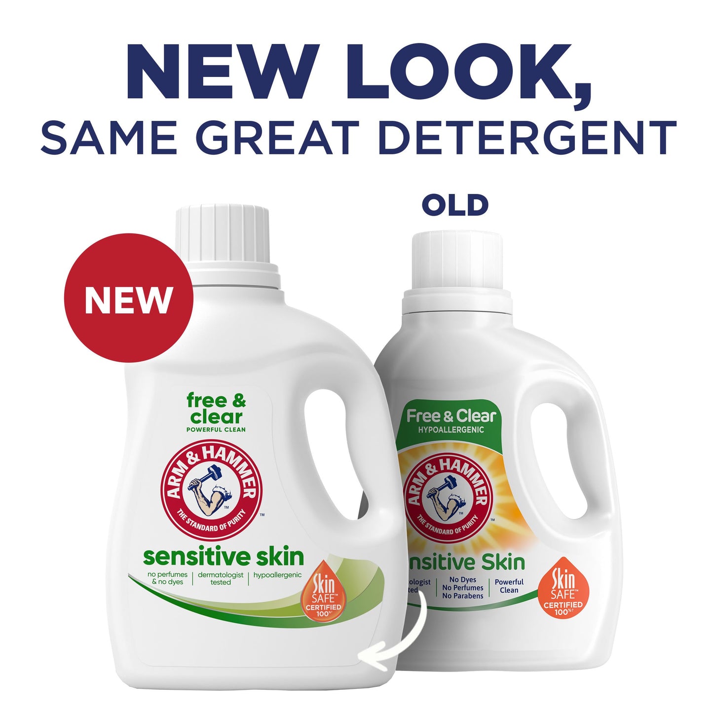 Arm & Hammer Sensitive Skin Free & Clear, 105 Loads Liquid Laundry Detergent, 105 Fl oz