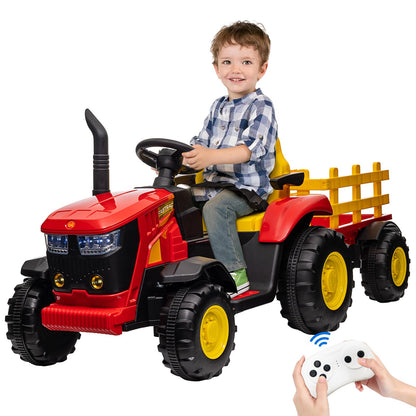 ACONEE Kids Remote Control Electric Tractor 12V