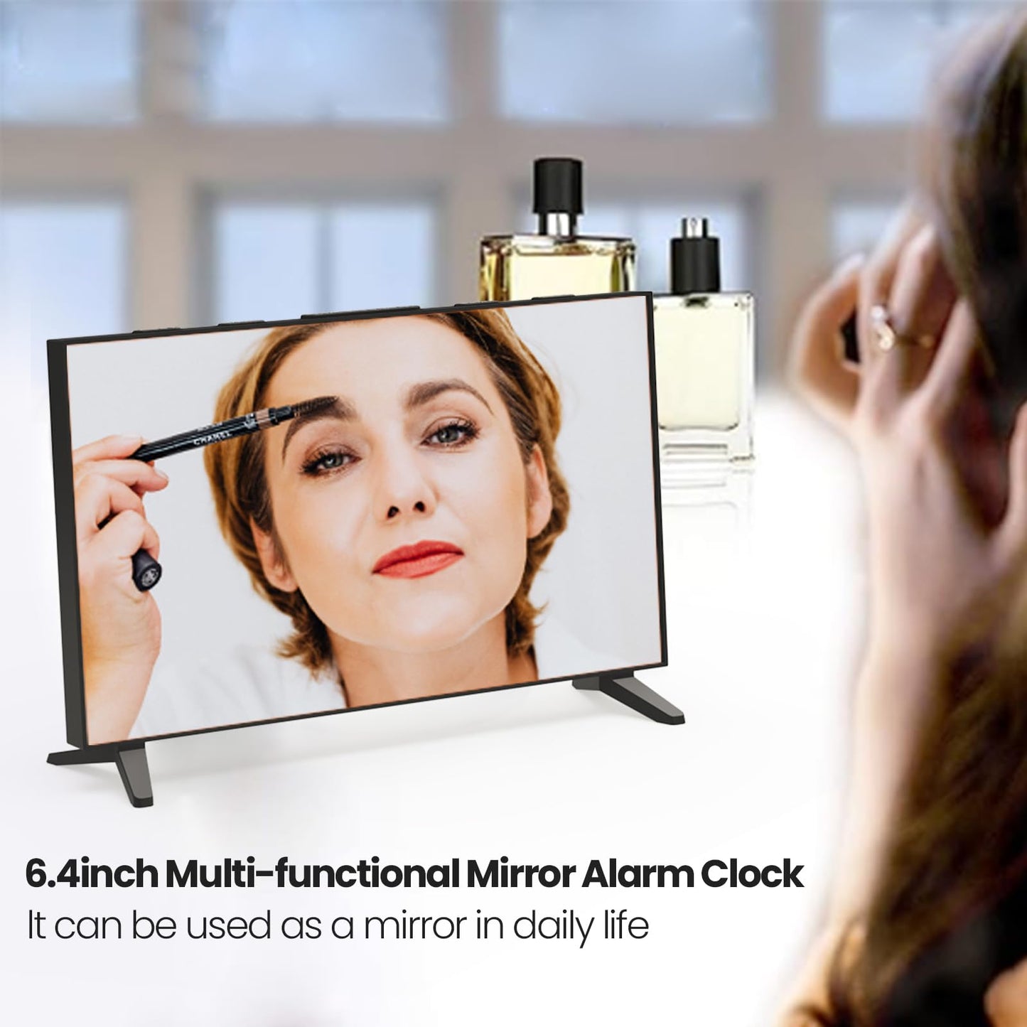 MEISHIDA LED Mirror Alarm Clock with USB Ports