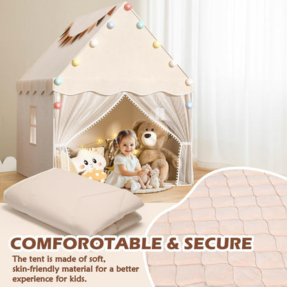 Kids Play Tent with Star Light & Mat