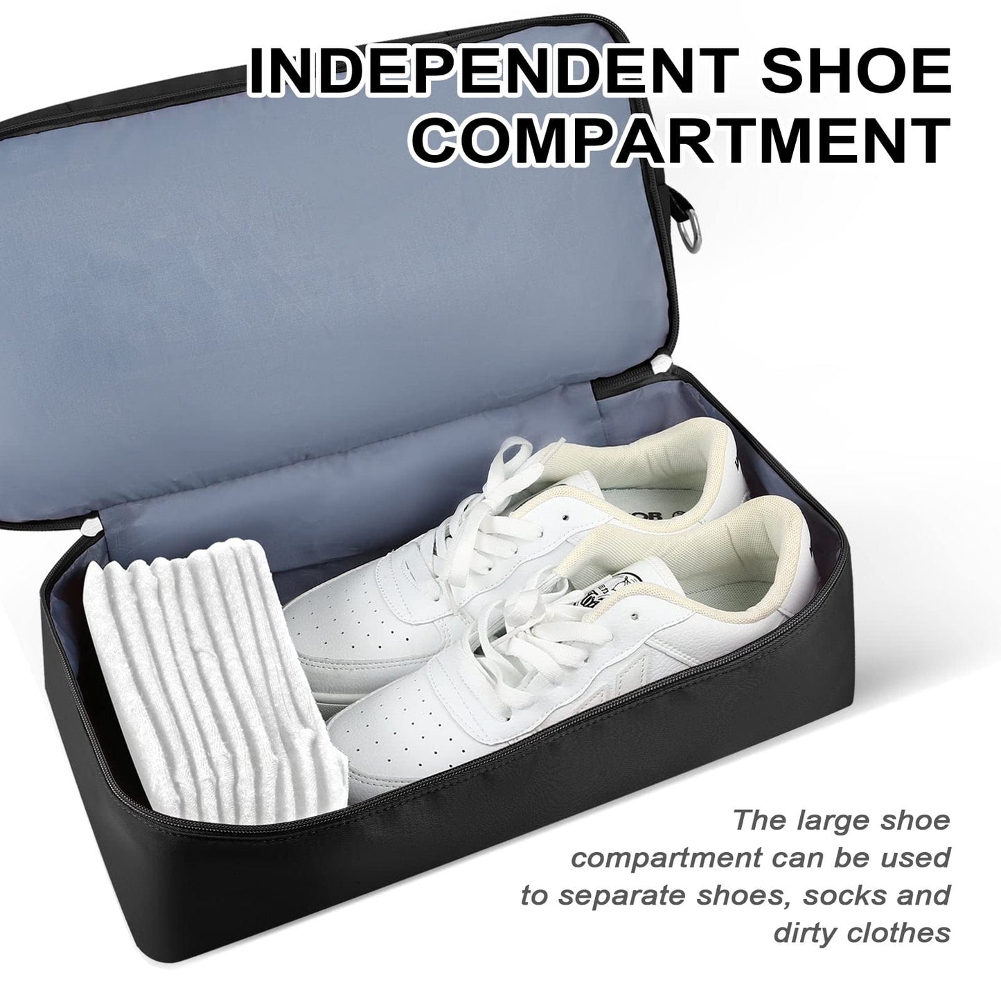 WOOMADA Travel Duffel Bag with Shoe Compartment