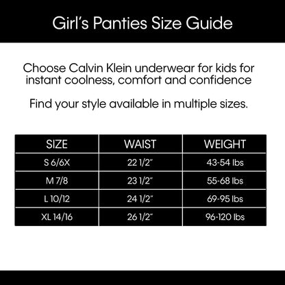 Calvin Klein Girls' Multipack Cotton Hipster Underwear