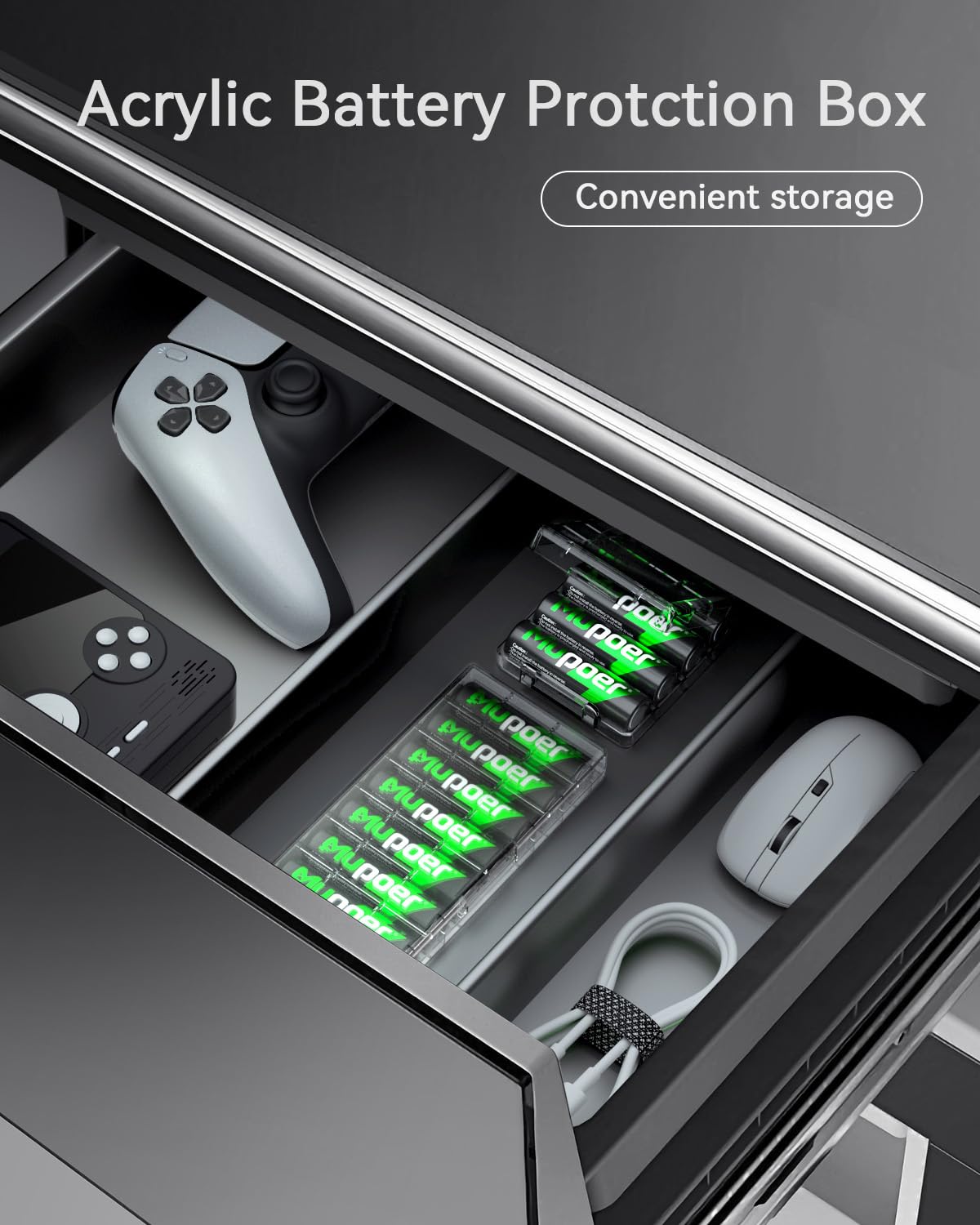 Mupoer 16 Pack Rechargeable AAA Batteries 1100mAh