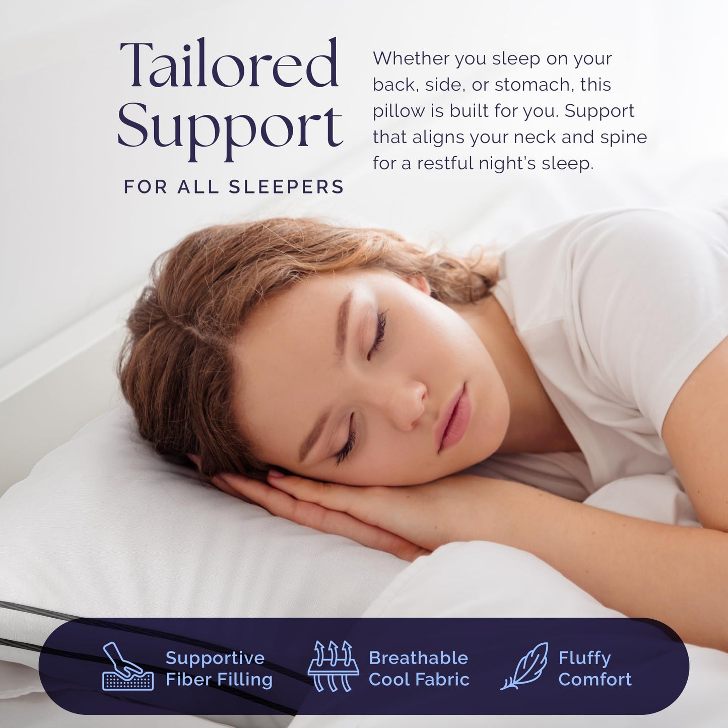 2 Pack TOOFLEE Luxury Down Alternative Pillows
