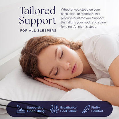 2 Pack TOOFLEE Luxury Down Alternative Pillows