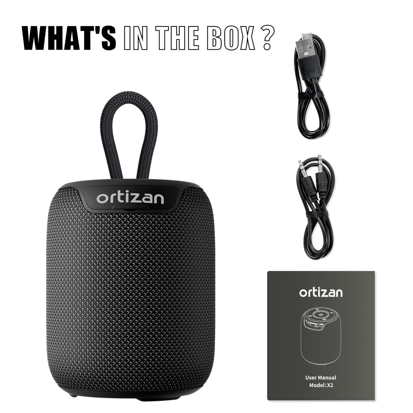 Ortizan Waterproof Bluetooth Speaker with 15H Playtime