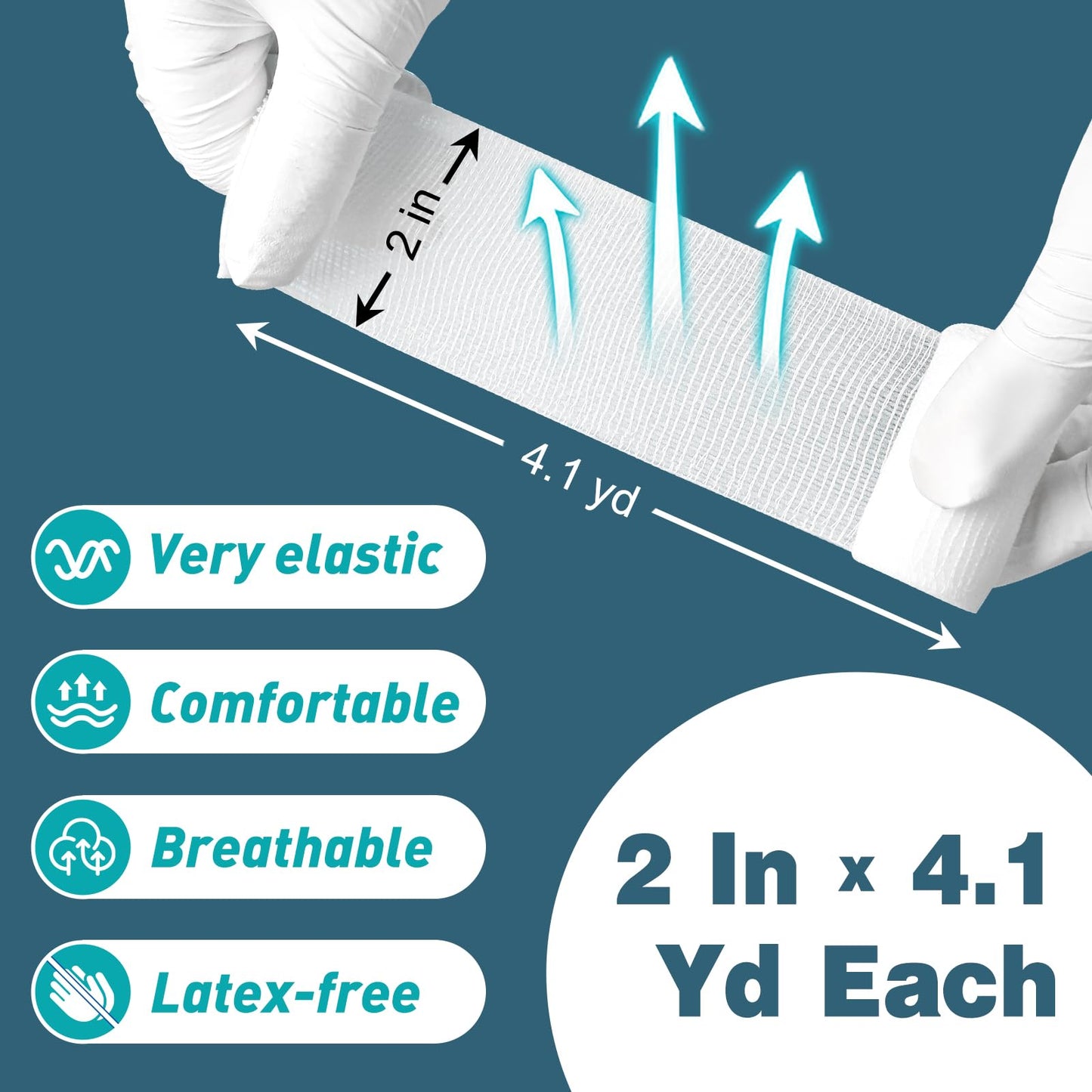 AZEN 20 Pack Premium Gauze Bandage Rolls