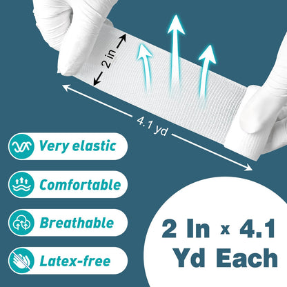 AZEN 20 Pack Premium Gauze Bandage Rolls