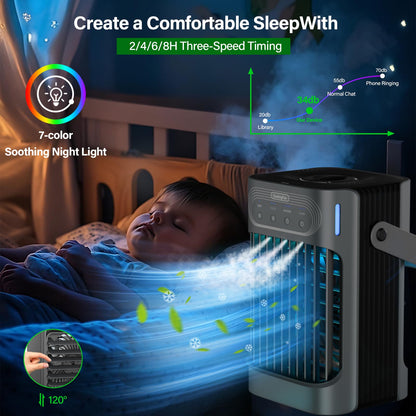 LEAEYFE Portable Air Conditioner with 800ml Tank