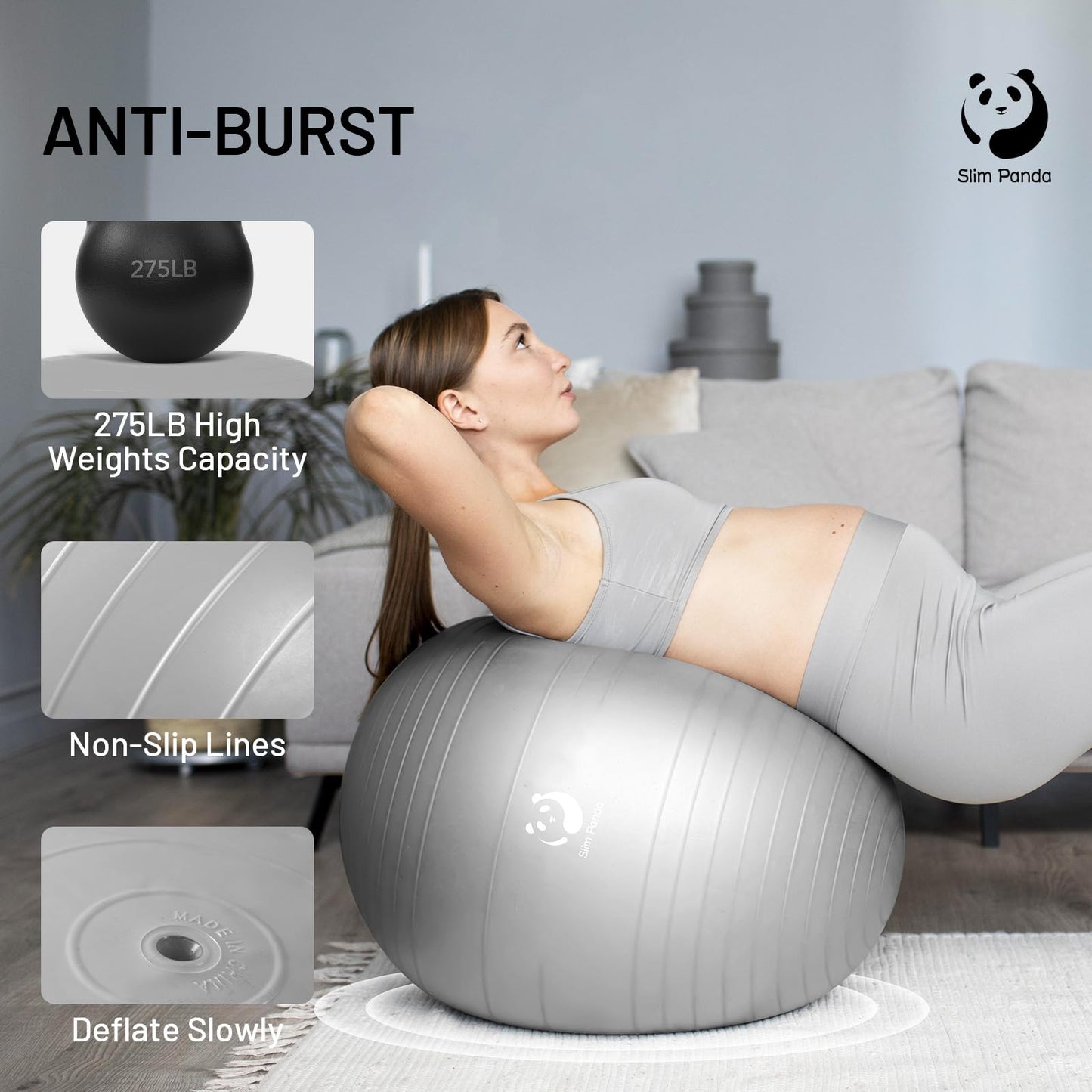 Exercise Ball for Fitness and Therapy by Slim Panda