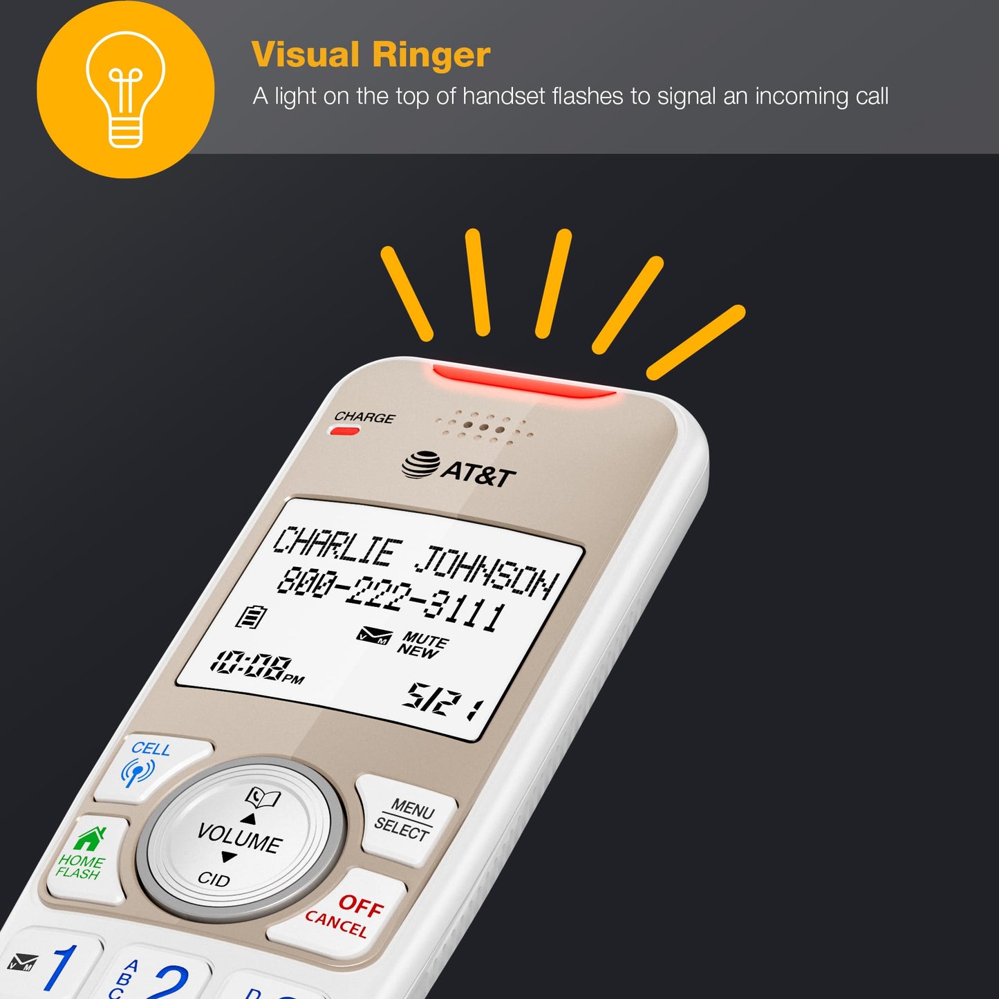 AT&T Bluetooth Cordless Phone with Answering Machine
