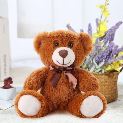 UHousDeco 3-Packs 13.5 inches Brown Teddy Bear Cute Stuffed Plush Animals Bulk Toys for Wedding