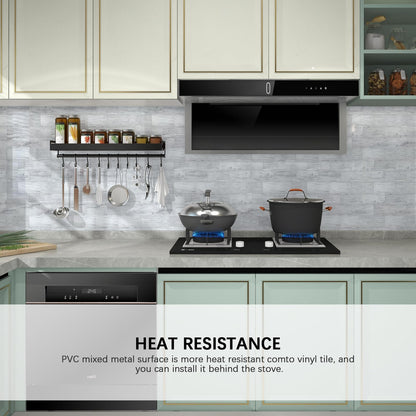 UPDATE: DEAD! Midcard 5 Sheets Light Rustic White/Gray Wood Peel and Stick Tile Backsplash