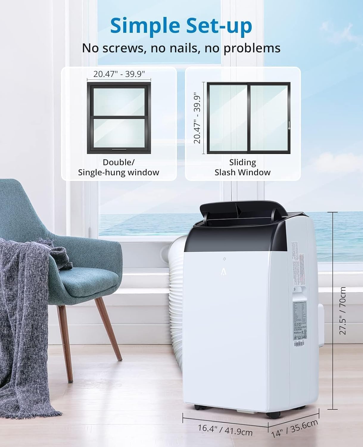 12,000 BTU Portable Air Conditioner with Remote