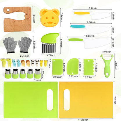 Toddler Knife Set for Real Cooking - 28PCS