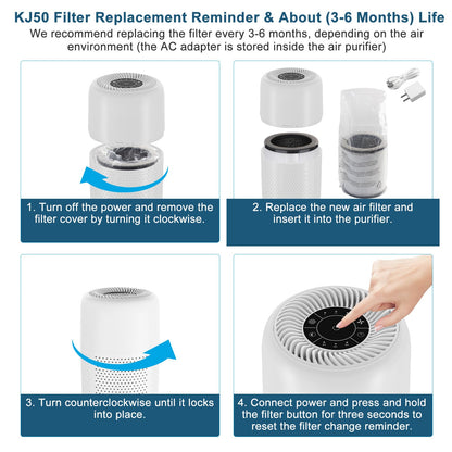 Vhoiu H13 True HEPA Air Purifiers 2 Pack