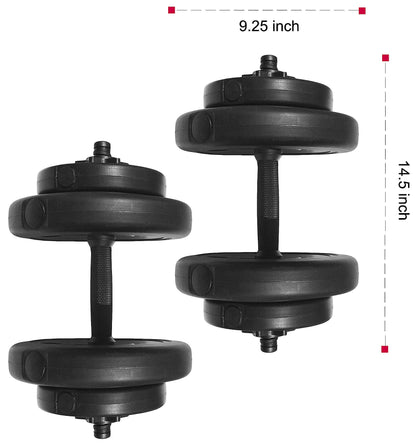 40-Pound Vinyl Dumbbell Set with Collars